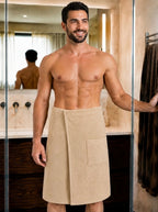 Men's Shower Wrap | Terry Fabric | Highly Absorbent | Available in 7 Colors
