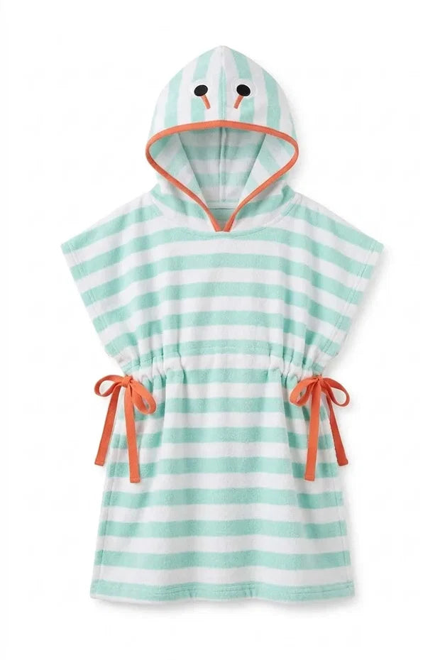 Premium Cotton Kids Hooded Poncho Towel – Soft & Absorbent Bath/Beach Towel (Ages 5-7 Years)