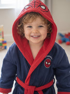 Kids Hooded Bathrobe – Crocodile Design | Soft Absorbent Robe for Ages 4-8 (Navy/Green)