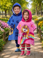 Popular design(kids wrap towel) poncho– Quick Dry & Super Absorbent