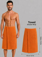 Men's Shower Wrap | Terry Fabric | Highly Absorbent | Available in 7 Colors