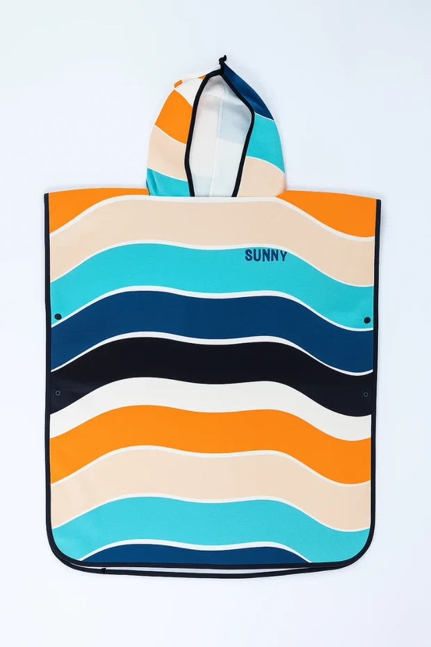 Premium Cotton Kids Hooded Poncho Towel – Soft & Absorbent Bath/Beach Towel (Ages 5-7 Years)