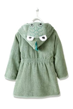 Crocodile Hooded Kids Bathrobe – Green (Ages 4 to 8)