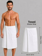 Men's Shower Wrap | Terry Fabric | Highly Absorbent | Available in 7 Colors