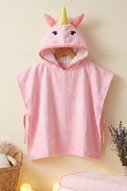 Premium Cotton Kids Hooded Poncho Towel – Soft & Absorbent Bath/Beach Towel (Ages 5-7 Years)