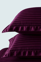 Royal Purple Stripe Fitted Bedsheet Set – King Size