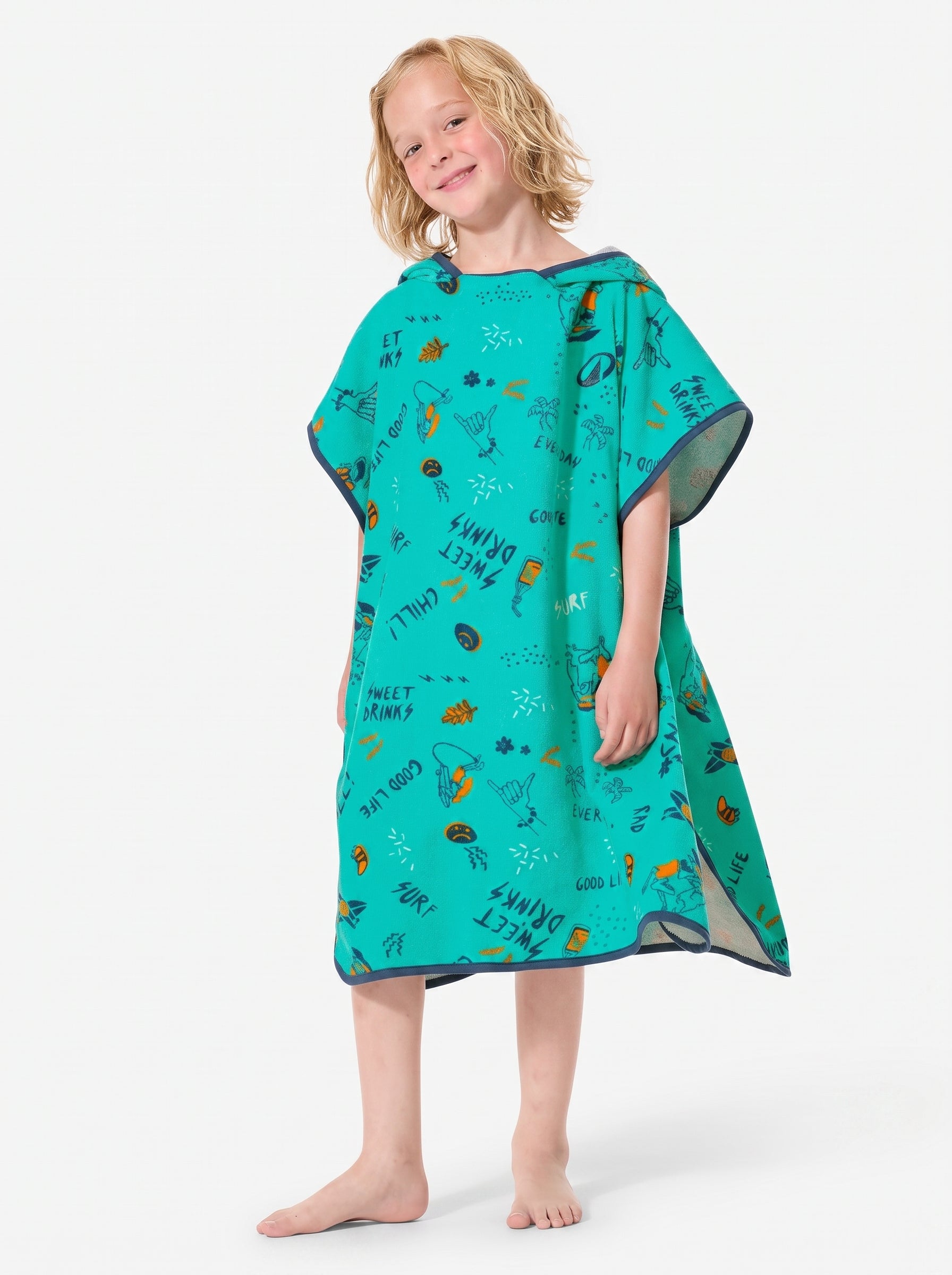 Premium CottonnKids Hooded Poncho Towel –  Two Sizes (Ages 1-6 Years)Soft, Cozy & Everyday Friendly