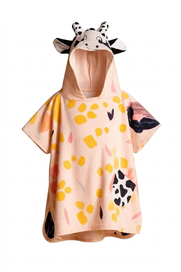 Premium CottonnKids Hooded Poncho Towel –  Two Sizes (Ages 1-6 Years)Soft, Cozy & Everyday Friendly