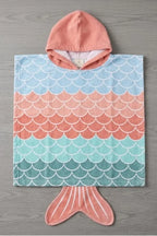 Beach & Surf Hooded Kids Poncho – Floral Biscus for 2-3 years