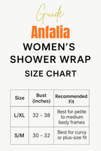 Women's Shower Wrap & Hair Turban Set – 100% Terry Cotton Bath Wrap, Pack of 2