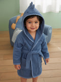 Whale Hooded Kids Bathrobe – blue (Aged 1 to 2 years)