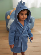 Whale Hooded Kids Bathrobe – blue (Aged 1 to 2 years)