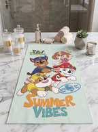 Kids Cartoon Print Towel - Soft & Absorbent Cotton Bath Towel for Children