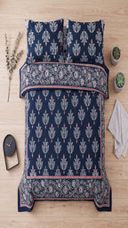 Micro Rich Cotton Double Bed Bedsheet Set - 93x96 |Premium Soft & Elegant Design | 2 Pillow Covers Included