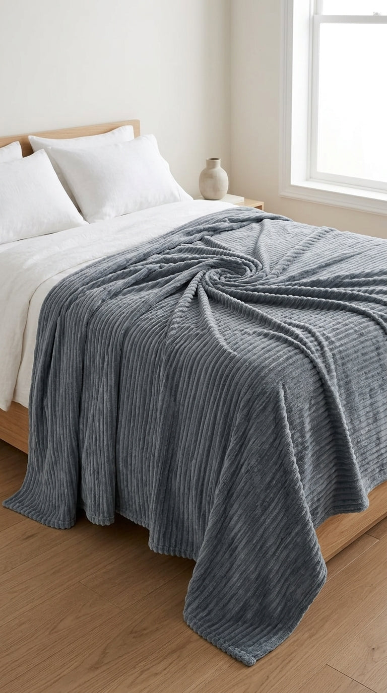 Luxury AC Fleece Blanket – Coral Fleece Double Bed Blanket