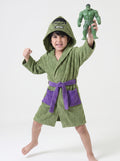 Superhero Hulk Kids Bathrobe – Soft Cotton Velvet for Boys & Girls (Ages 2, 4, 6, & 8)