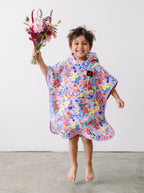Kids Beach & Surf Hooded Poncho – Floral Biscus
