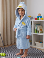 Duckie Soft & Cozy Animal Hooded Bathrobes (Ages 1 to 2 Years)