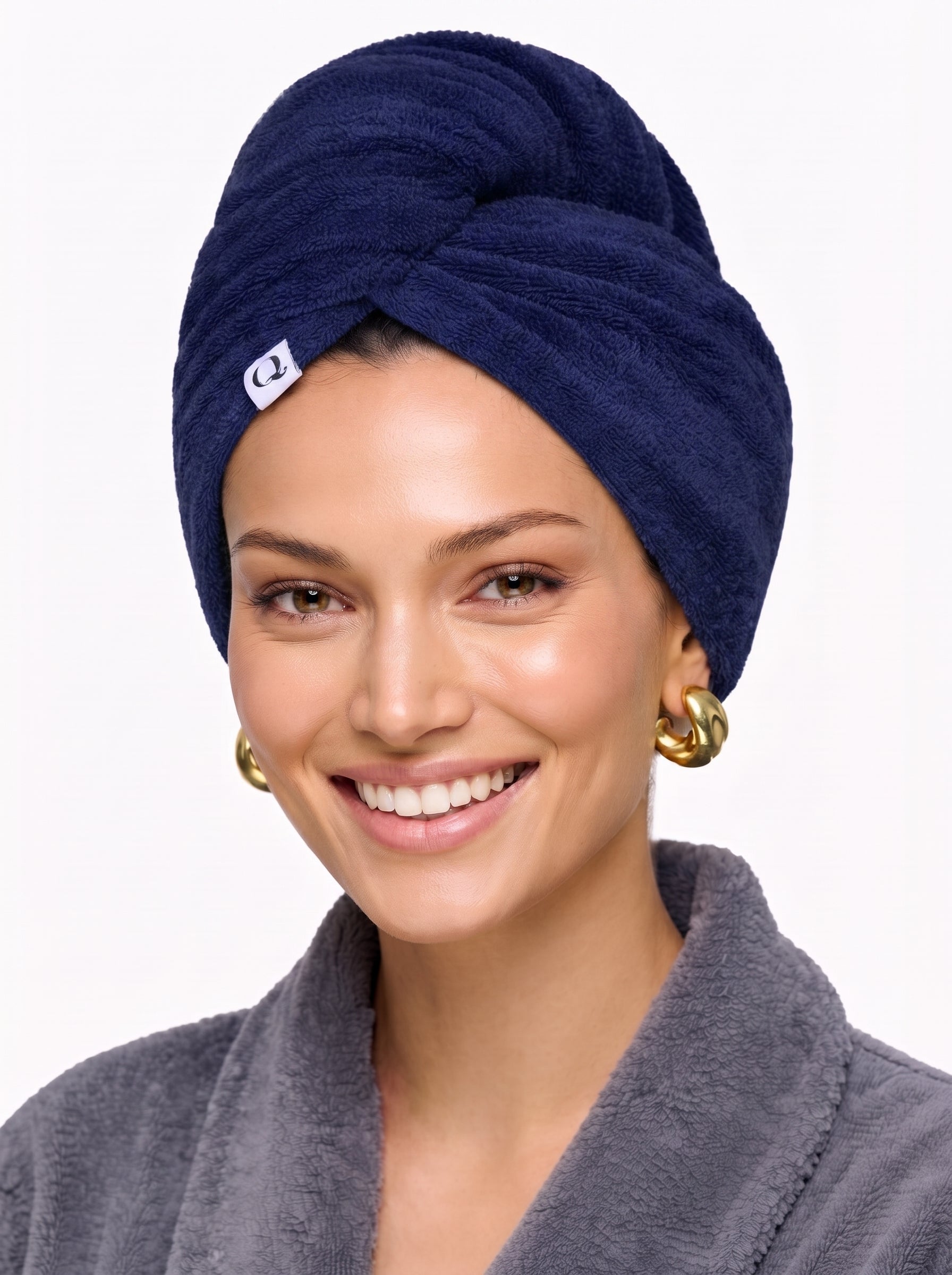 Luxury Terry Cotton Turban Towel – Quick-Dry Hair Wrap for All Hair Types