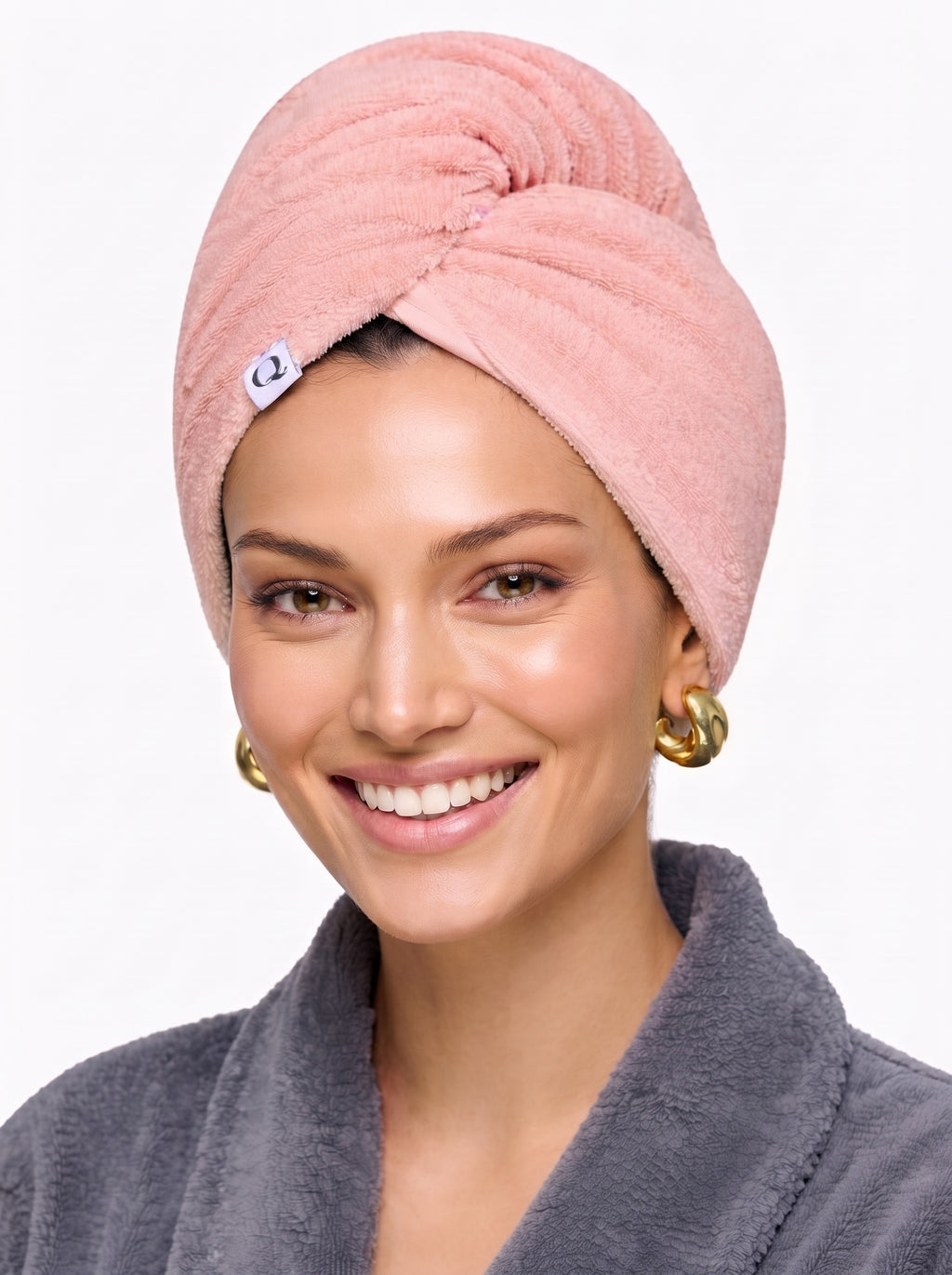 Luxury Terry Cotton Turban Towel – Quick-Dry Hair Wrap for All Hair Types