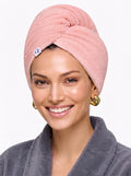 Luxury Terry Cotton Turban Towel – Quick-Dry Hair Wrap for All Hair Types