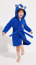 Sonic Hooded Kids Bathrobe – Royal Blue (Ages 4, 6, & 8)