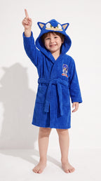 Sonic Hooded Kids Bathrobe – Royal Blue (Ages 4, 6, & 8)
