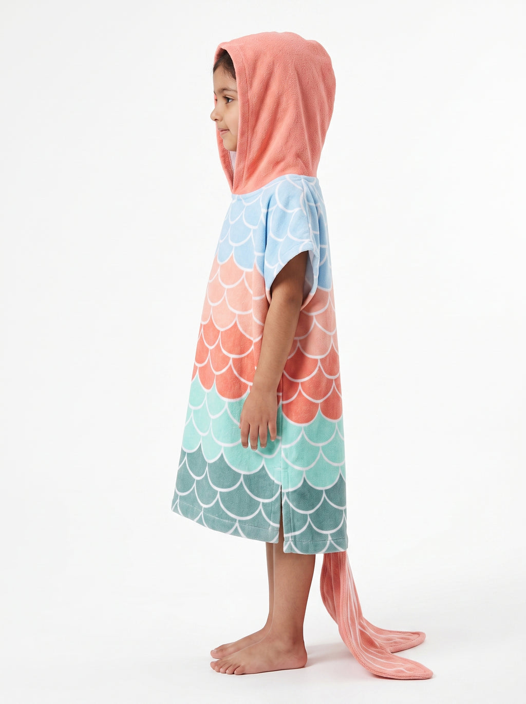 Beach & Surf Hooded Kids Poncho – Floral Biscus for 2-3 years