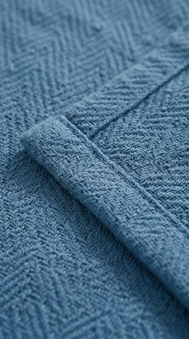 Zig-Zag Chevron Cotton Blanket – All-Season Bedding for Double Bed (210x240 cm)