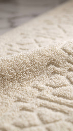 Ivory Cream Cotton Bath Towel Set of 2 | 100% Cotton Soft Absorbent Towels