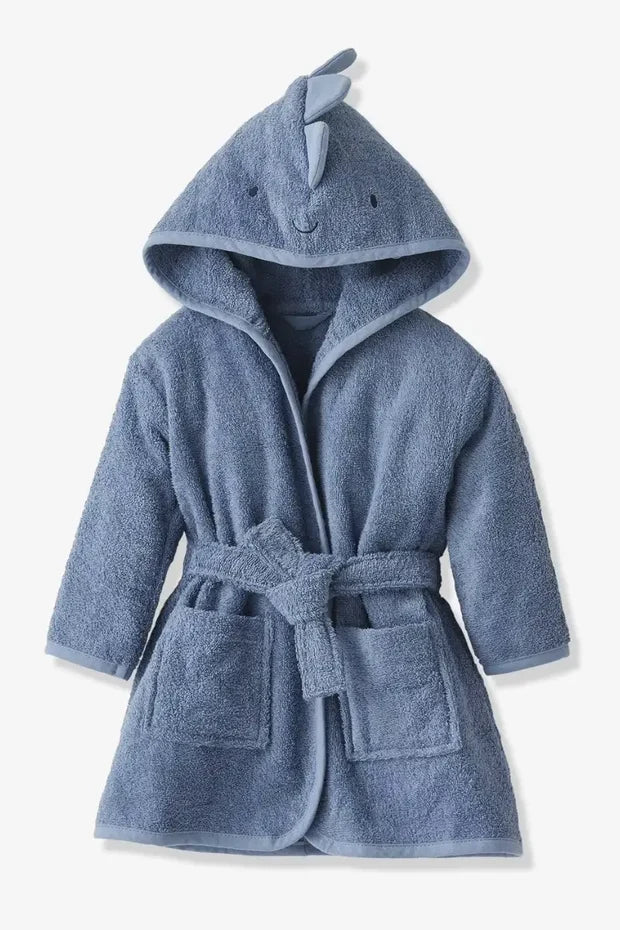 Whale Hooded Kids Bathrobe – blue (Aged 1 to 2 years)