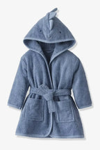 Whale Hooded Kids Bathrobe – blue (Aged 1 to 2 years)