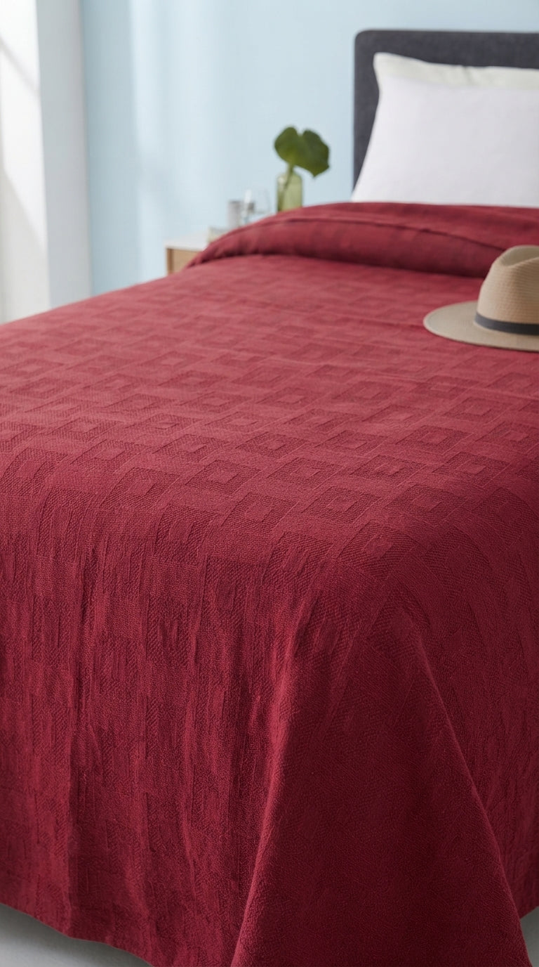 100% Cotton Cellular Thermal Blanket – Single Size (72x90 Inches)