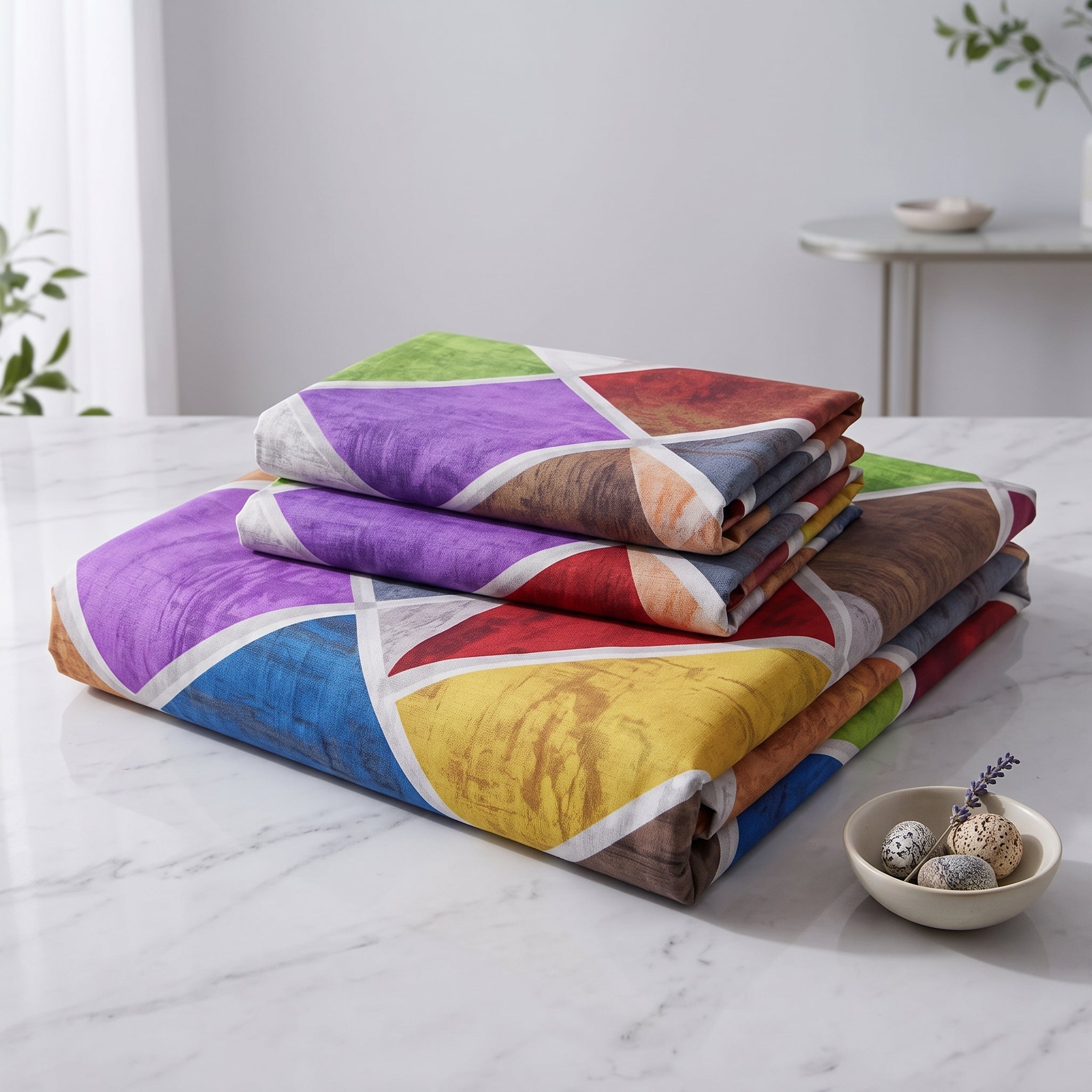 Micro Rich Cotton Double Bed Bedsheet Set - 93x96 |Premium Soft & Elegant Design | Includes 2 Pillow Covers