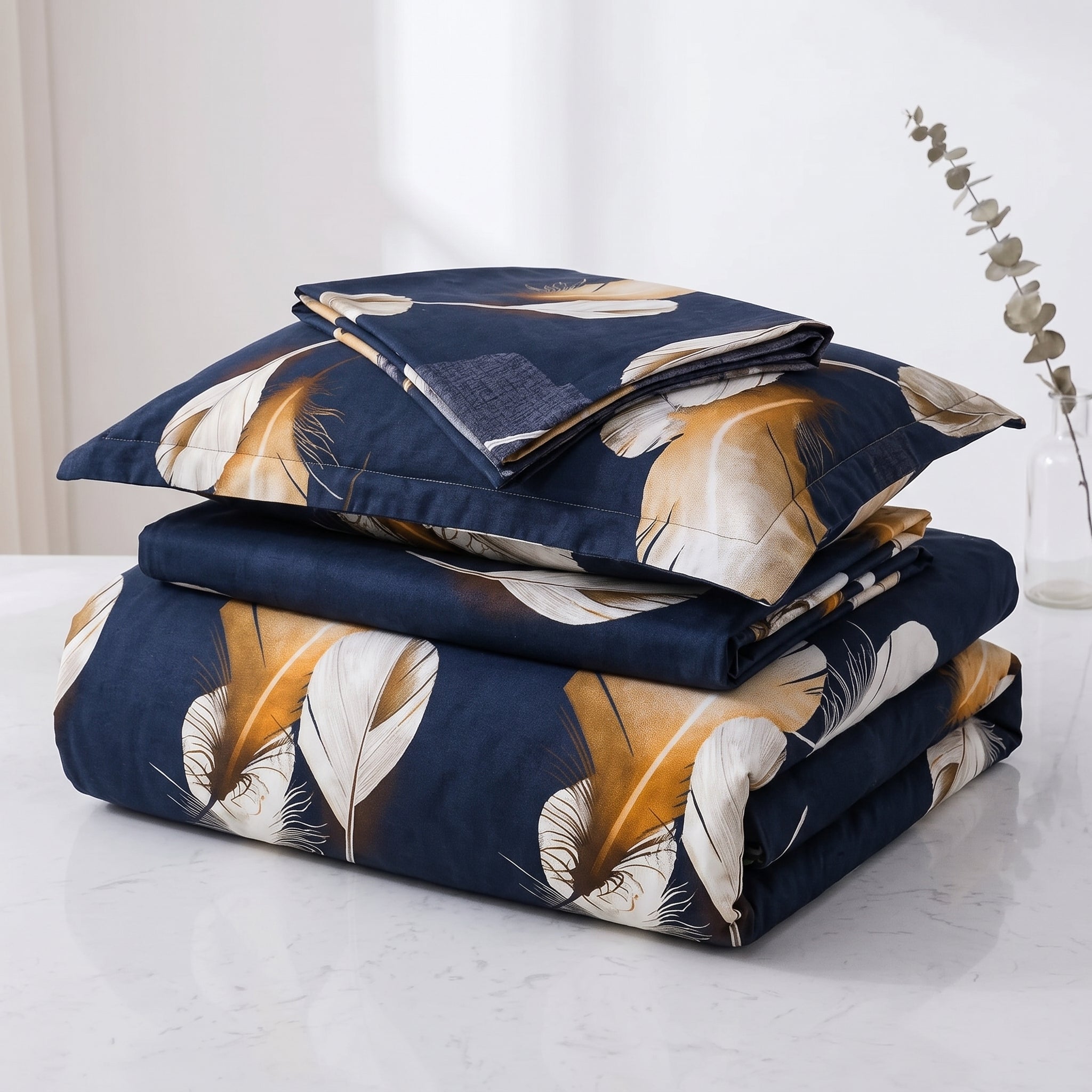 Micro Rich Cotton Double Bed Bedsheet Set - 93x96 |Premium Soft & Elegant Design | 2 Pillow Covers Included