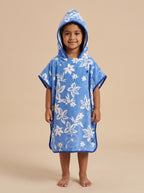 Kids Beach & Surf Hooded Poncho – Blue Biscus