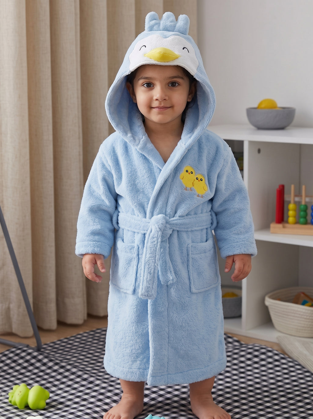 Duckie Soft & Cozy Animal Hooded Bathrobes (Ages 1 to 2 Years)