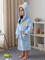 Duckie Soft & Cozy Animal Hooded Bathrobes (Ages 1 to 2 Years)