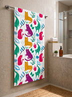 Printed Towel for Kids - Bright Colors & Soft Cotton Bath Towel