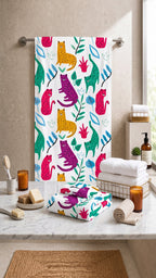 Printed Towel for Kids - Bright Colors & Soft Cotton Bath Towel