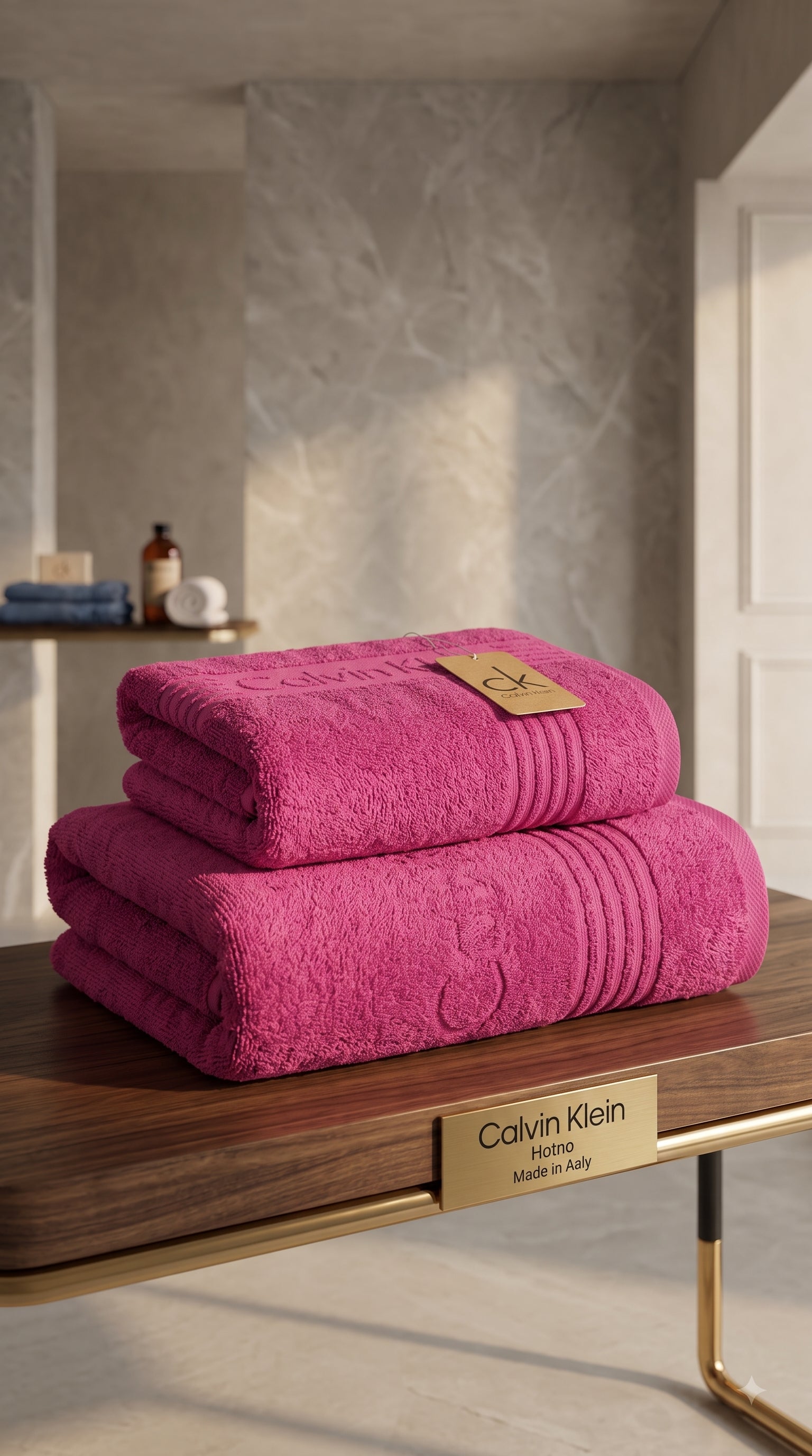 Magenta Premium Cotton Towel Set | Bath Towel & Hand Towel Combo, 100% Cotton