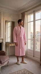 Unisex Waffle Bathrobe Set | Premium Yarn-Dyed Cotton Robe for Men & Women