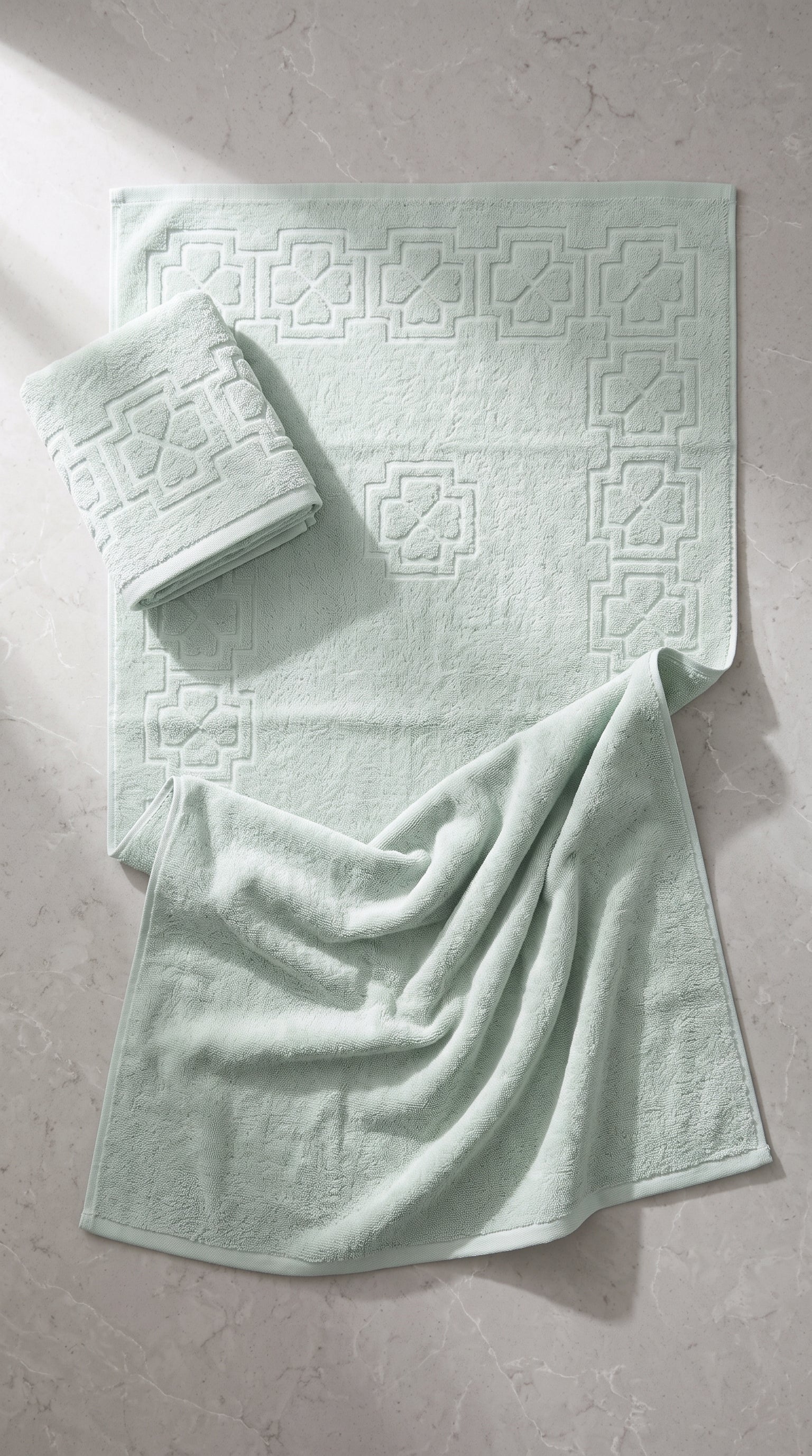 Sage Green Cotton Bath Towel Set of 2 | 100% Cotton Heavy Absorbent Towels