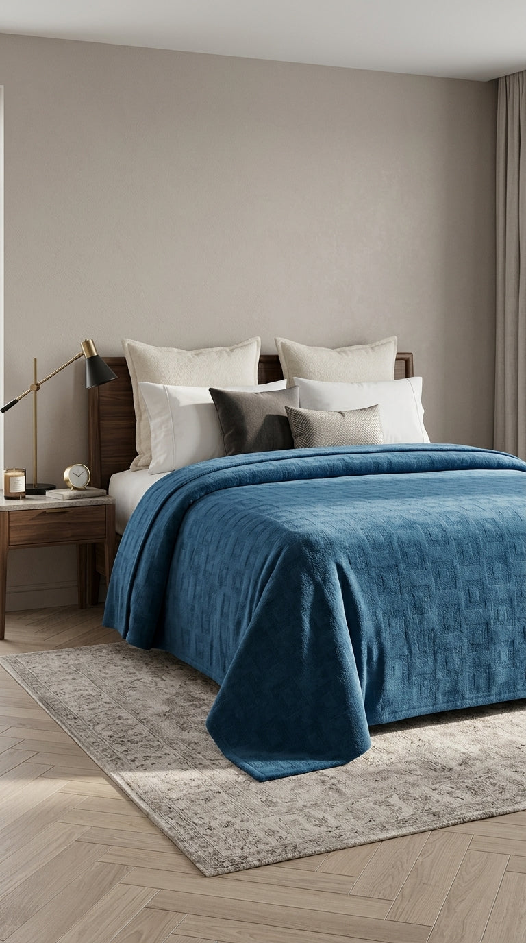 100% Cotton Cellular Thermal Blanket – Single Size (72x90 Inches)