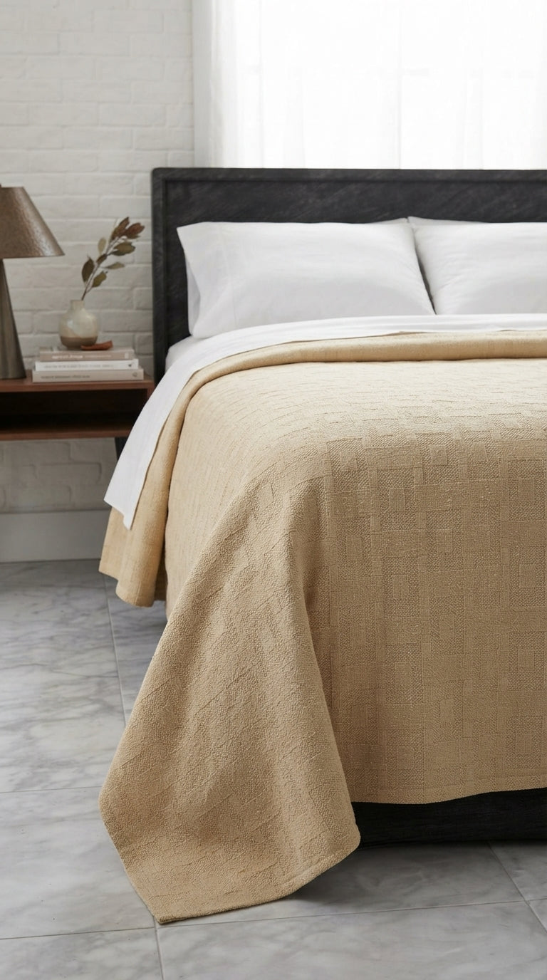 100% Cotton Cellular Thermal Blanket – Single Size (72x90 Inches)