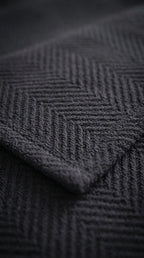 Textured Chevron Woven Cotton Blanket – Rich Brown All-Season Throw