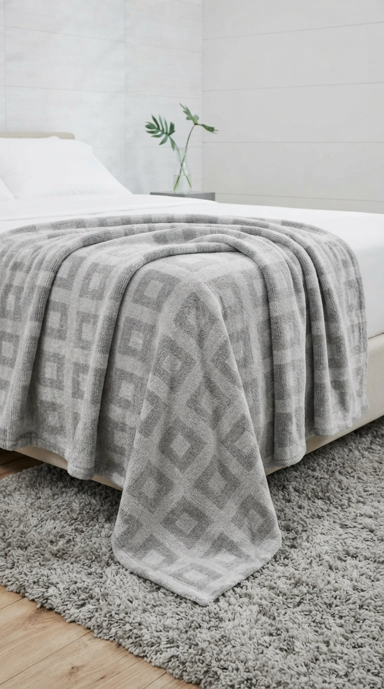 100% Cotton Cellular Thermal Blanket – Single Size (72x90 Inches)
