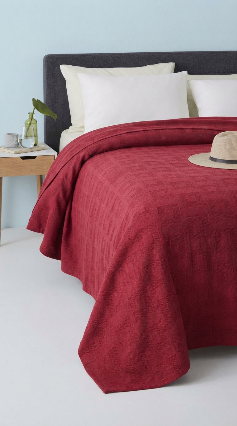 100% Cotton Cellular Thermal Blanket – Single Size (72x90 Inches)
