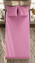 Rose Pink Fitted Bedsheet King Size | Premium Cotton