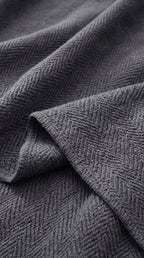 Zig-Zag Chevron Cotton Blanket – All-Season Bedding for Double Bed (210x240 cm)